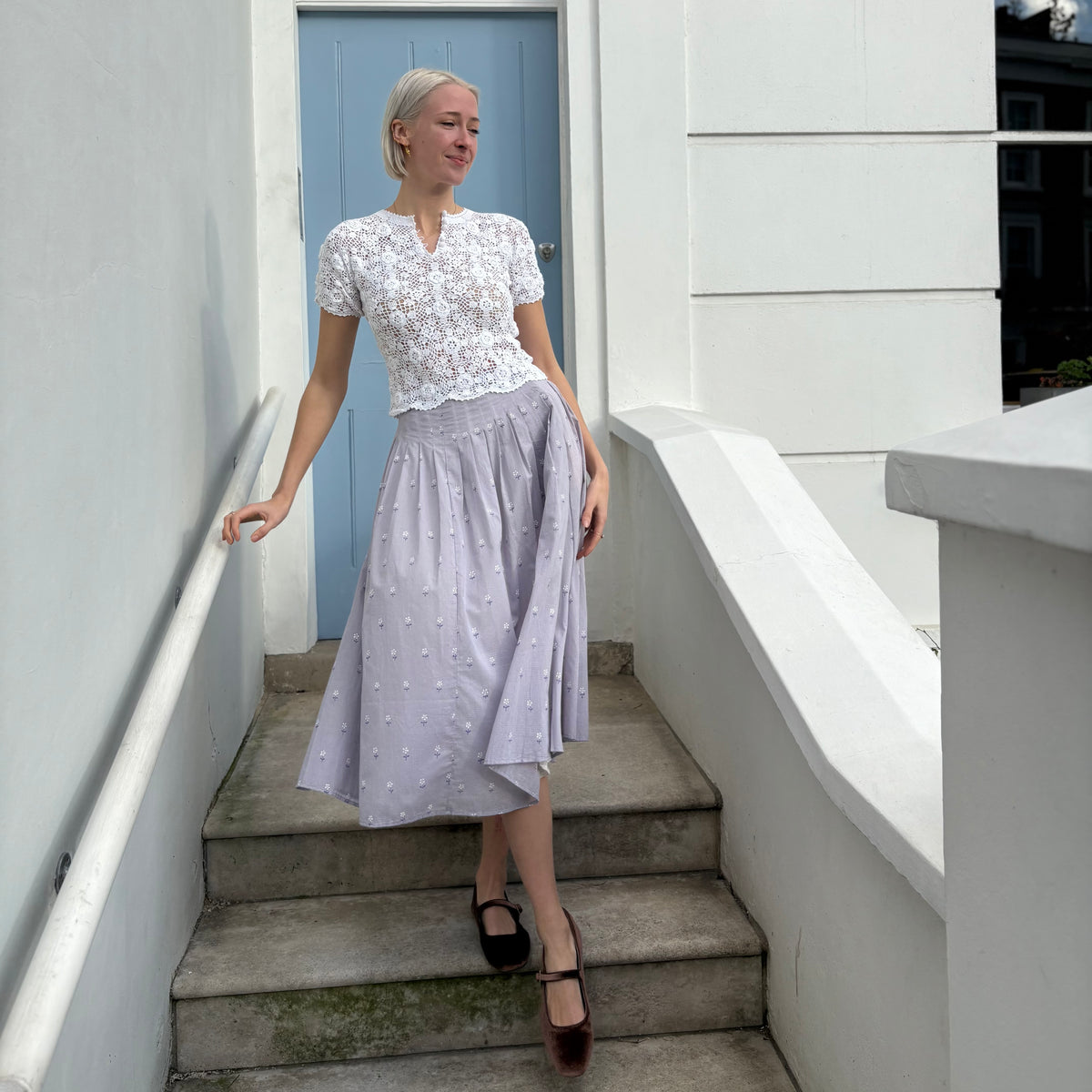 Thierry Colson Zazou Buthi Lavender Skirt — The Cross